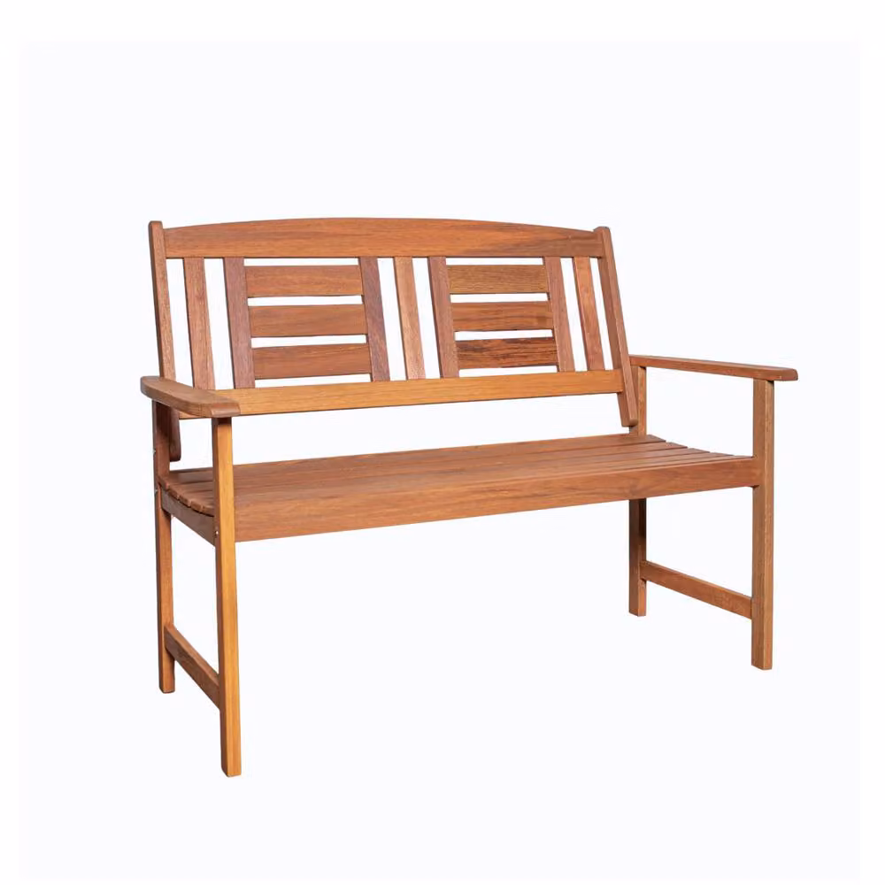 Samuel Alexander Hawkshead 2 Seater Hardwood Indoor Bench in Brown, W: 200.0 cm, D: 58.0 cm, H: 43.0 cm – 3