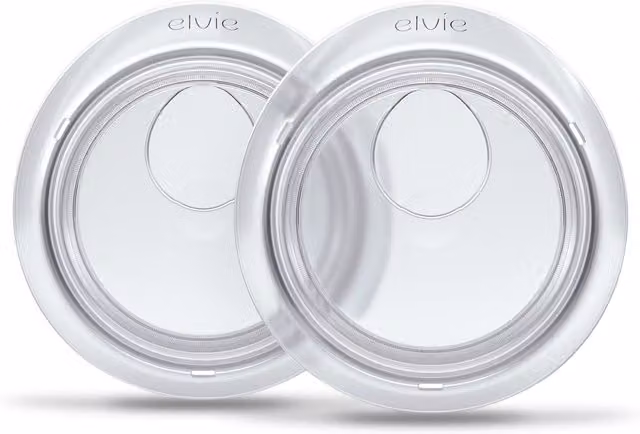 Elvie Catch Milk Collection Cups Set of 2, Transparent, Leak-Proof and Reusable
