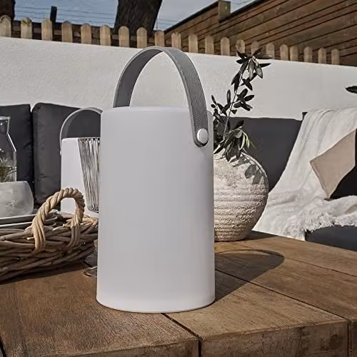 MiniSun Modern White Rechargeable RGB LED Tabletop Lantern Lamp – 1