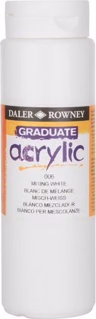 Daler Rowney Graduate Acrylic Mixing White, 500ml