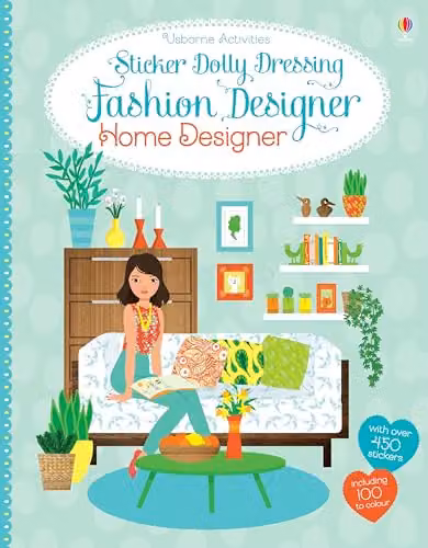 Usborne Sticker Dolly Dressing Fashion Designer Multicolour Paper Sticker Book