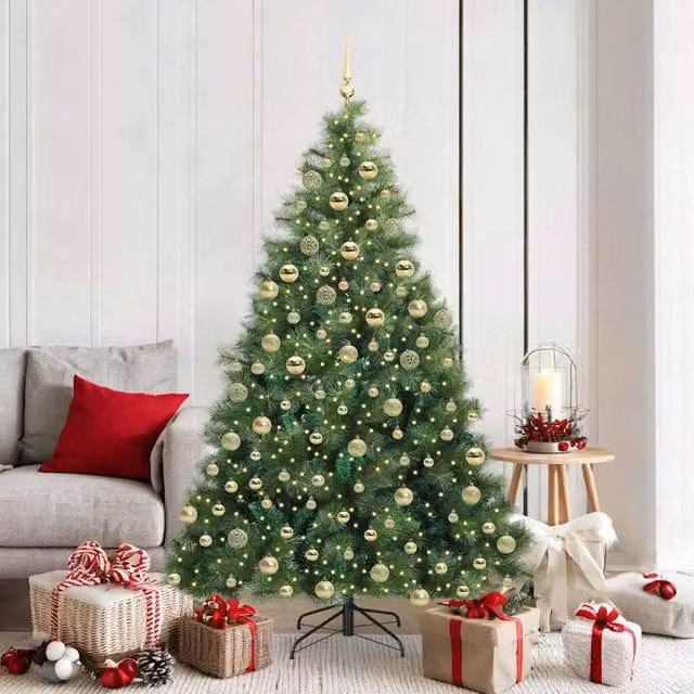 Berkfield Home Artificial Green Christmas Tree with 300 LEDs, Height: 180 cm – 1