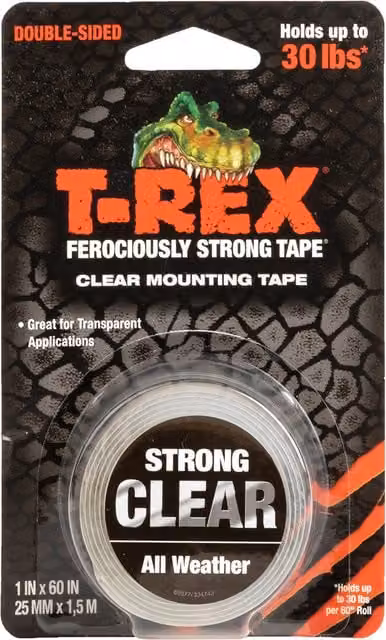 T-Rex Double Sided Transparent Plastic Mounting Tape