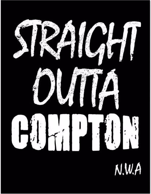 Eazy-E Straight Outta Compton Framed Paper Poster in Black