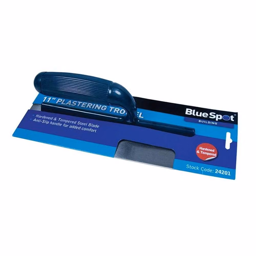Bluespot Tools Plasterer's Trowel with Steel Blade and Blue Plastic Handle – 2