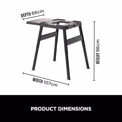 Ninja Woodfire Adjustable Stand and Side Table in Black – 3