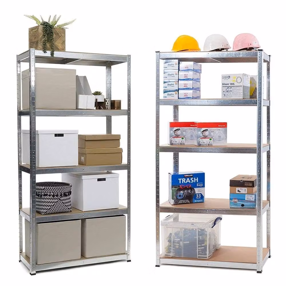 EONLION Heavy Duty 5 Tier Garage Shelving, Brown, W/D/H: 100 x 40 x 200 cm – 3