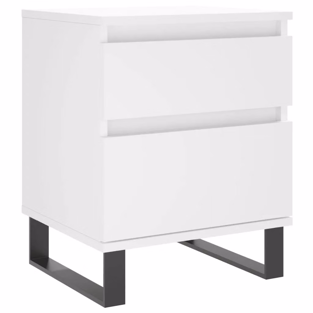 Berkfield Home White Bedside Cabinet W/D/H: 40 x 35 x 50 cm – 2
