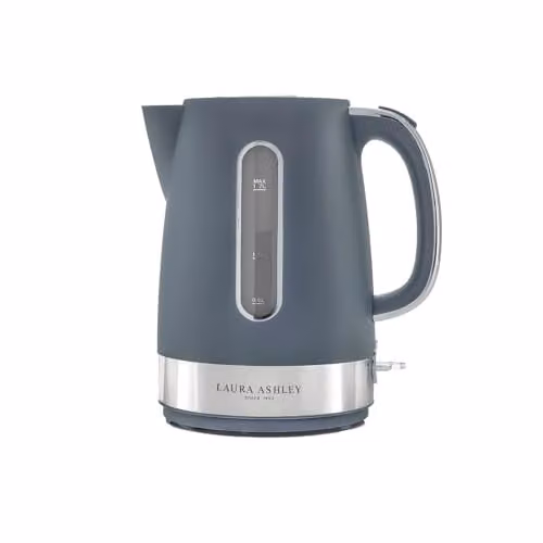 Laura Ashley VQ Stainless Steel Jug Kettle with Limescale Filter and Auto Shut-off, 1.7 l, Blue