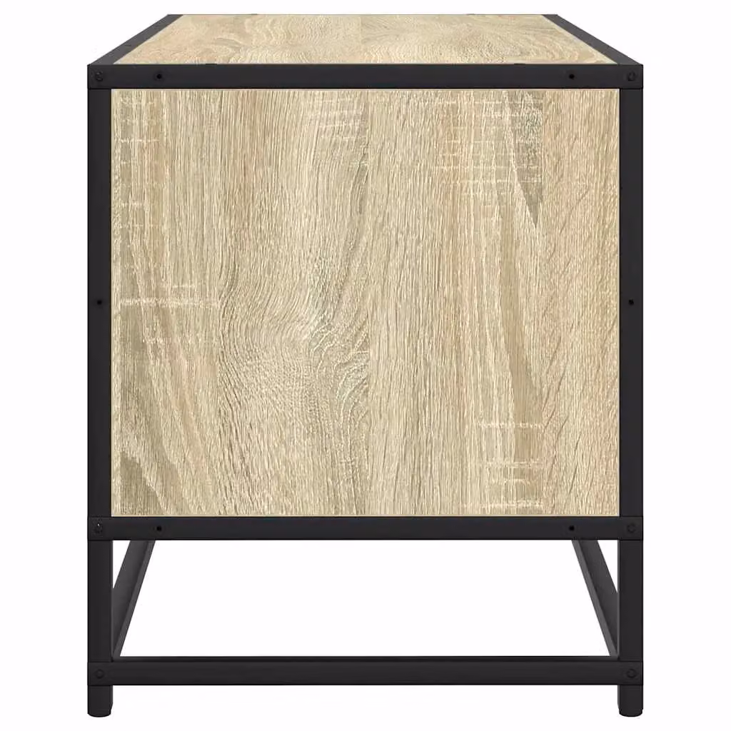 Berkfield Home Industrial TV Cabinet in Sonoma Oak Brown, W/D/H: 80 x 40 x 34.5 cm – 4