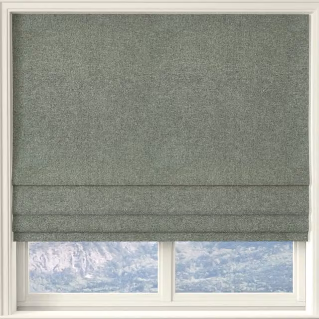 Linda Barker Petal Made to Measure Blackout Roman Blind in Grey