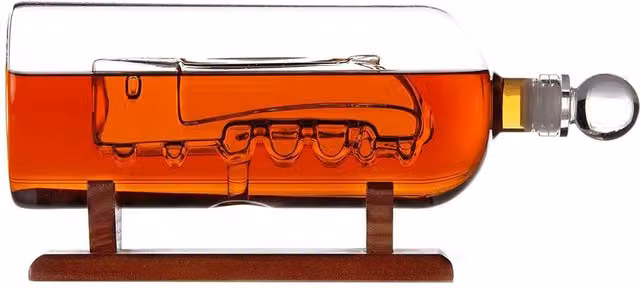 Bar Originale Train Glass Decanter with Stopper, 0.75 l, Transparent