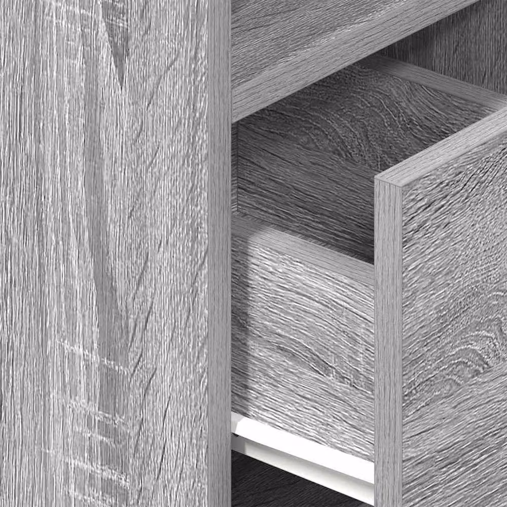 Berkfield Home Durable Bedside Cabinet with Drawer in Grey Sonoma, W/D/H: 25 x 31 x 66 cm – 3