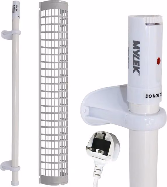 MYLEK 135W White Tubular Convector Heater with Built-in Thermostat and Mounting Brackets, Length: 105 cm – 1