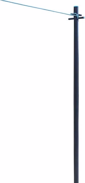 JVL Heavy Duty Clothes Post and Washing Line with Ground Socket, 2 Pack, Petrol, Height: 240 cm – 1