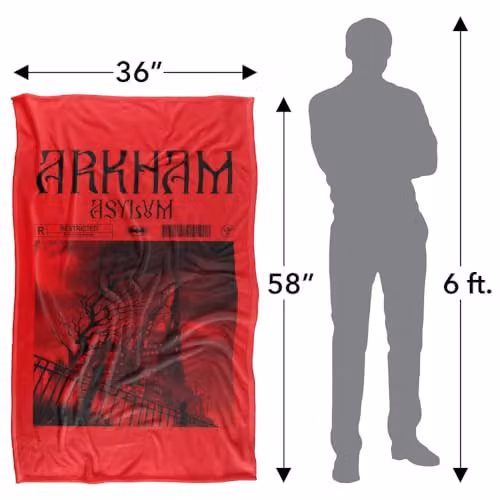 LOGOVISION Batman Arkham Asylum Super Soft Silky Touch Fleece Throw Blanket, Multicolour, W: 91.44 cm, L: 147 cm – 4