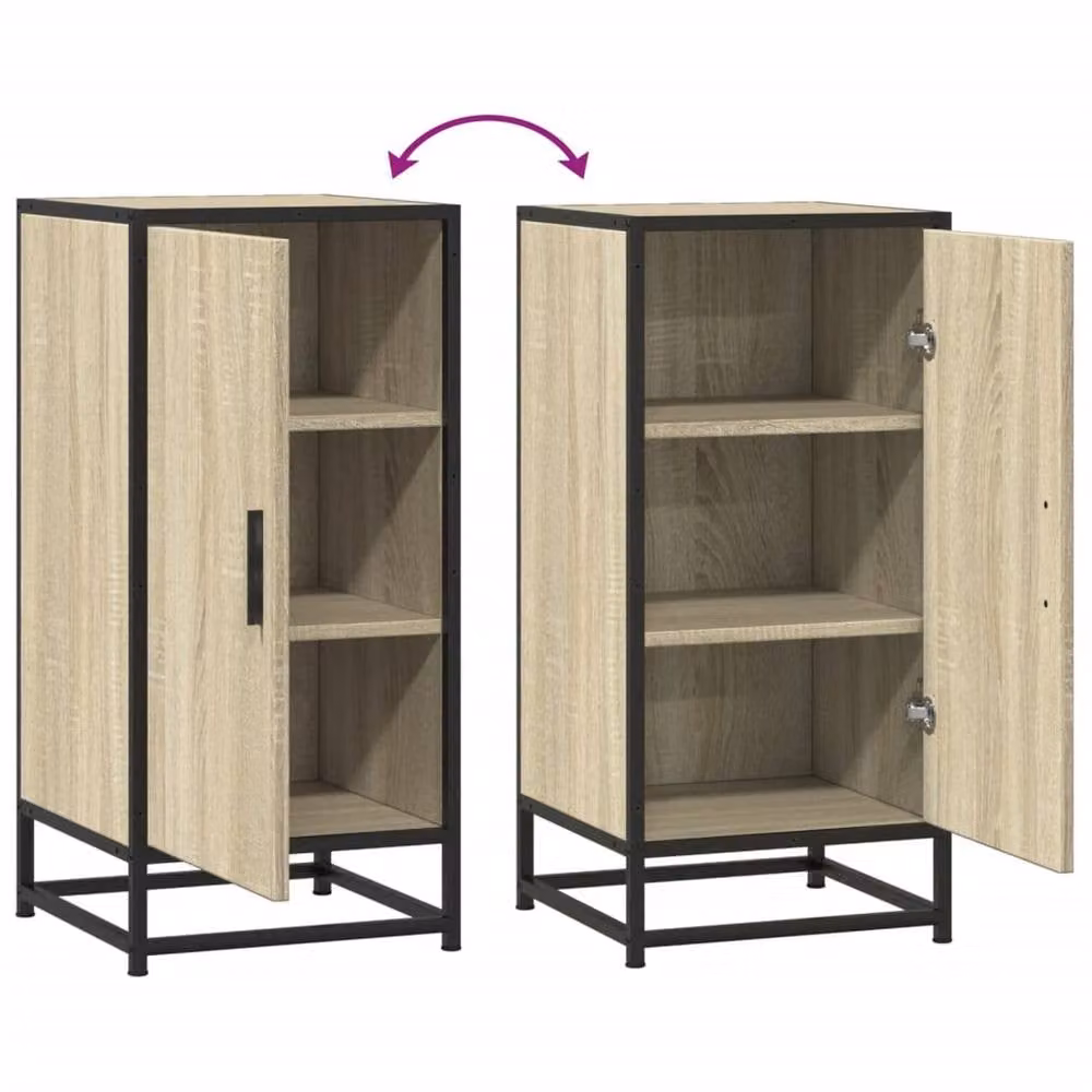 Berkfield Home Sonoma Oak Sideboard in Light Brown, W/D/H: 35.5 x 35 x 76 cm – 3