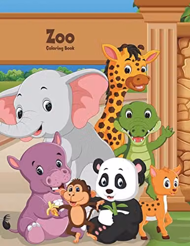 Zoo Coloring Book 1: Volume 1 Multicolour Childrens Paper Book by Createspace