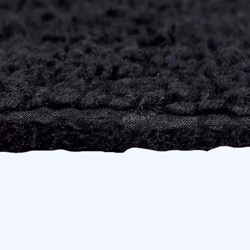 Homescapes Luxury Semi Circle Cotton Bath Mat, Black, W: 80 cm, D: 50 cm – 6
