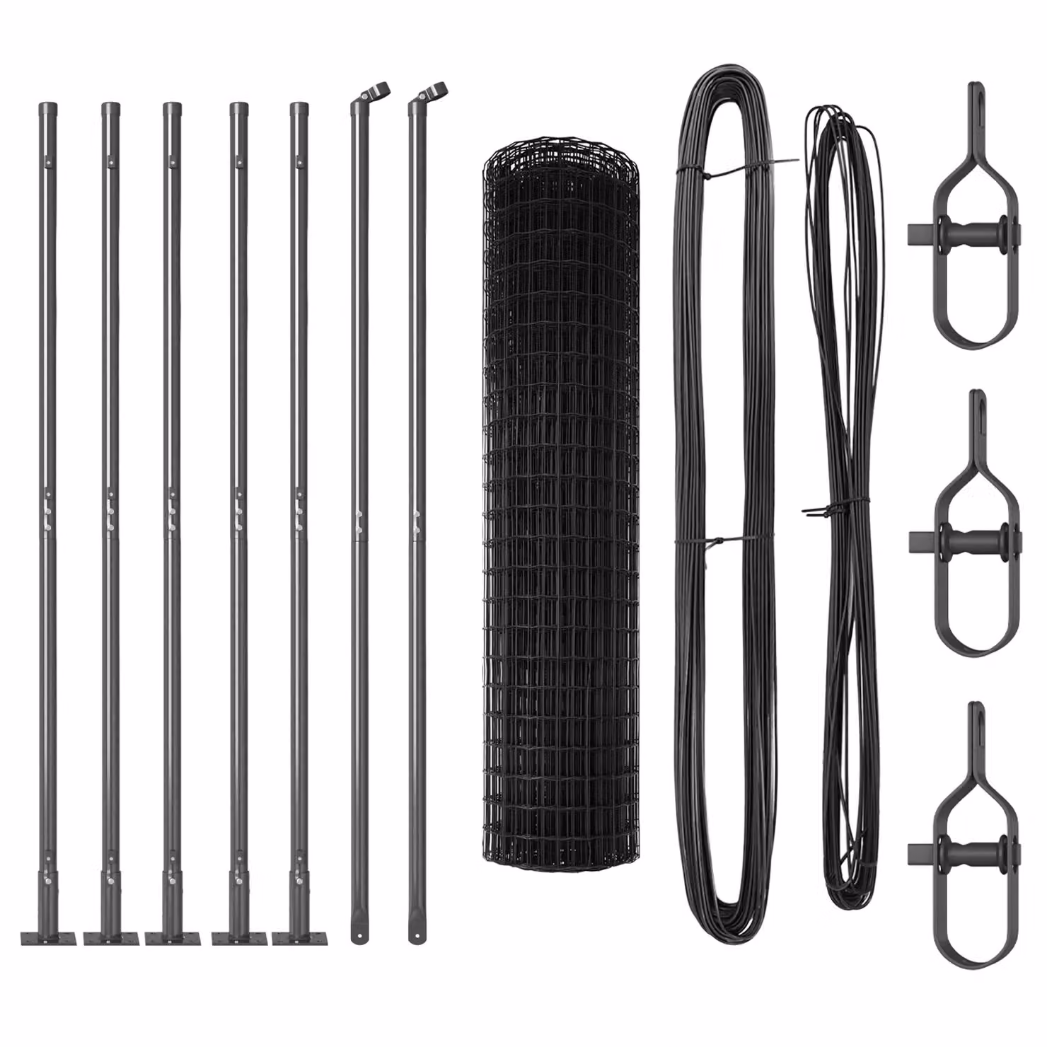 Berkfield Home Euro Fence with 7 Flanged Posts, Galvanised Steel, Silver, 0.8 x 10 m – 3