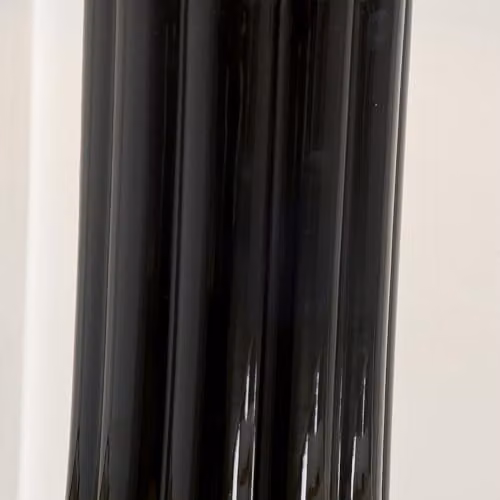 Pacific Lifestyle Art Deco Ceramic Ombre Black Table Lamp with Fabric Shade – 3