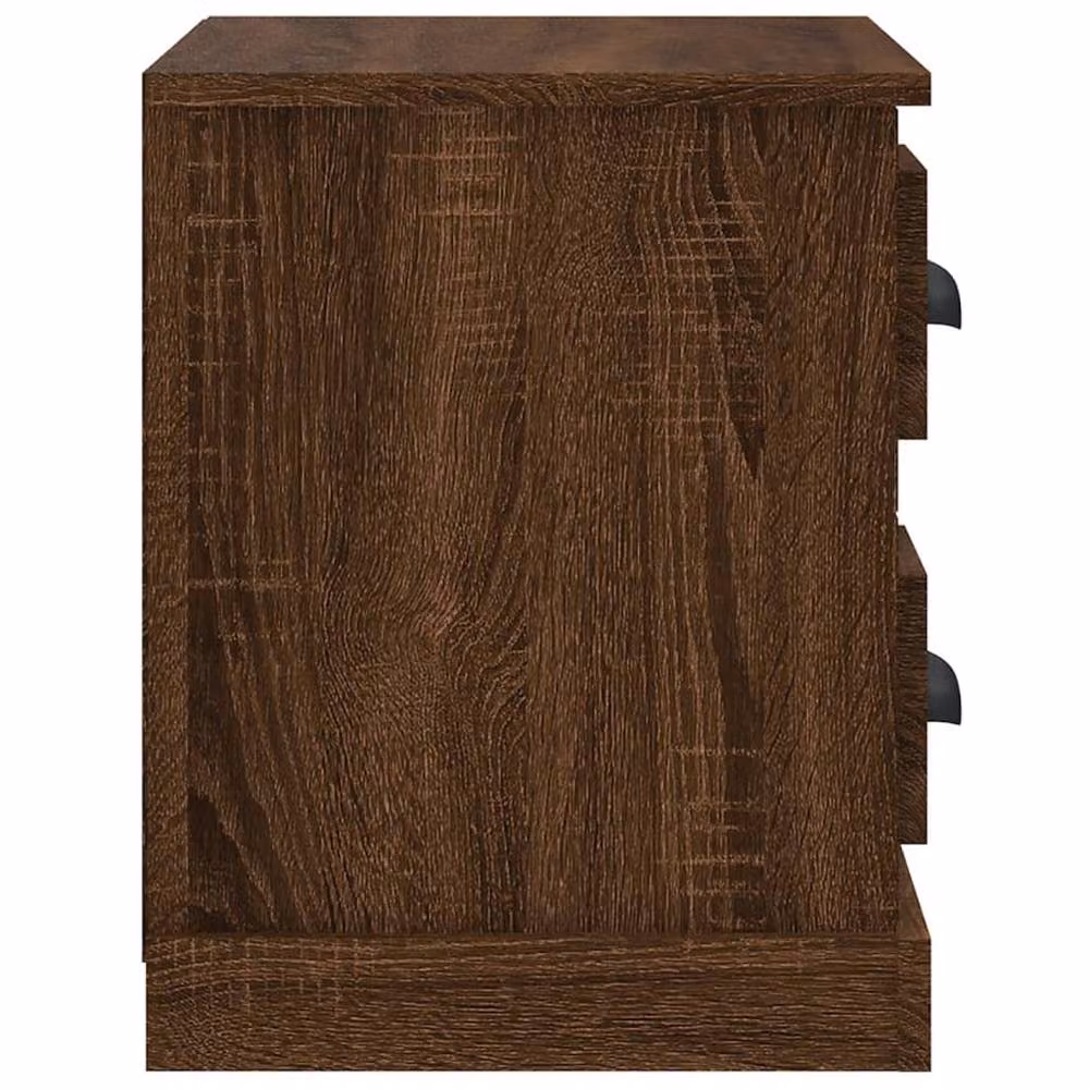 Berkfield Home Elegant Bedside Cabinet in Brown Oak, W/D/H: 60 x 35.5 x 45 cm – 4