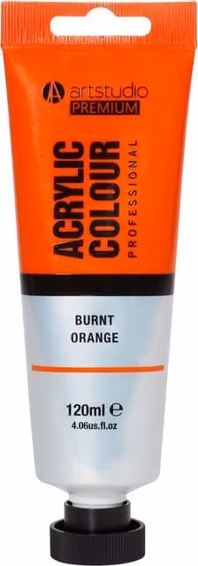 Art Studio Premium Acrylic Paint in Burnt Orange for Professionals