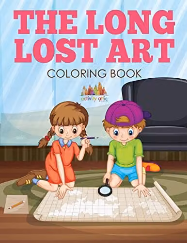 The Long Lost Art Colouring Book by Activity Attic Books, Multicolour Paper Activity Book for Children