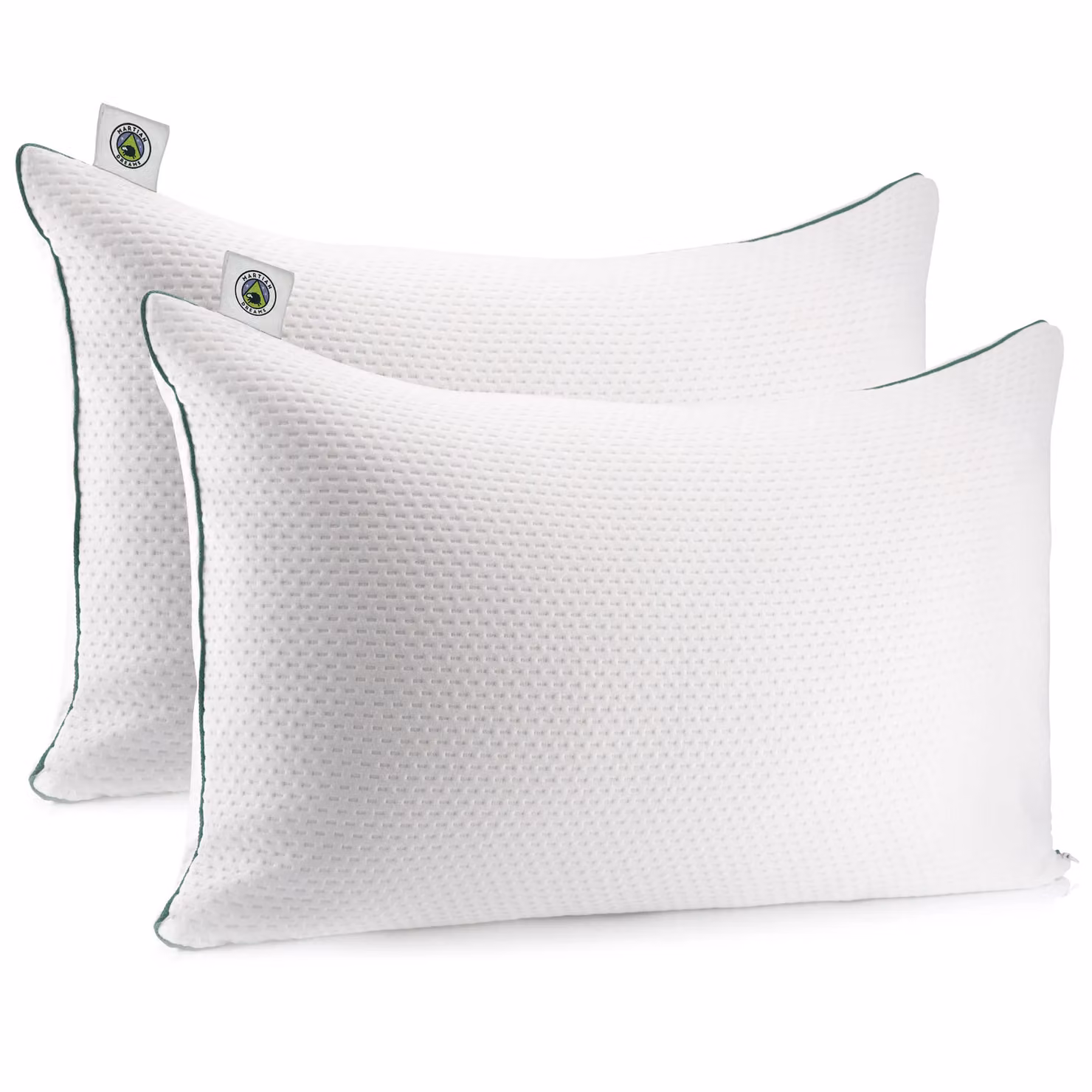 Martian Made Velistra Ultra Soft Microfibre Hotel Pillows 2 Pack, White, W: 50 cm, H: 75 cm – 2