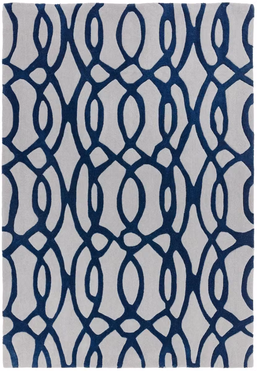 The Rug Shop UK Blue Abstract Handmade Area Rug, W: 160 cm, D: 230 cm – 6
