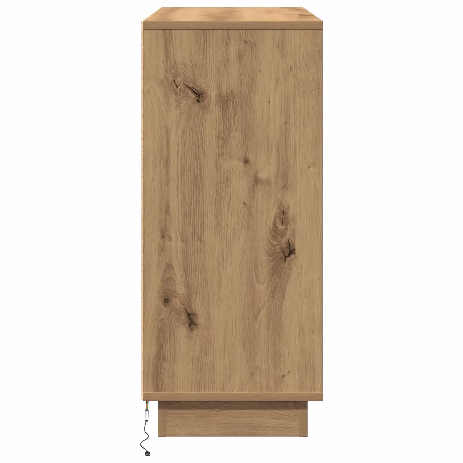 Berkfield Home Modern Artisan Oak Sideboard with Integrated LED Lighting in Brown, W/D/H: 90 x 32 x 75 cm – 3