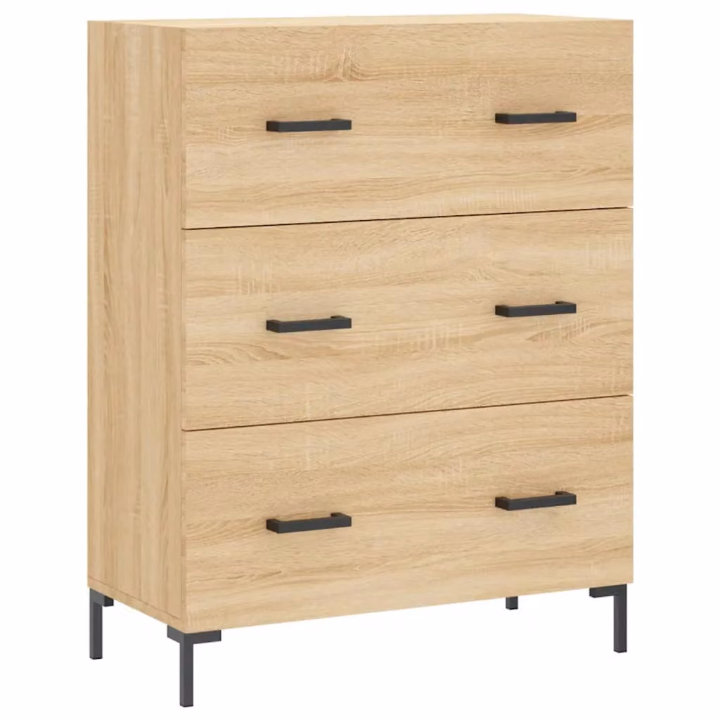 Berkfield Home Sonoma Oak Sideboard in Brown, W/D/H: 69.5 x 34 x 90 cm – 2