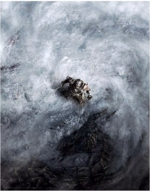 Elder Scrolls Skyrim Limited Edition Grey Paper Art Print