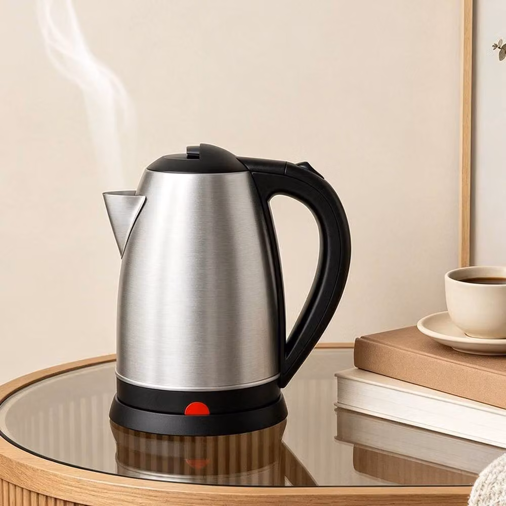 FLAVORA Cordless Electric Kettle 2L 1500W Stainless Steel in Silver – 3