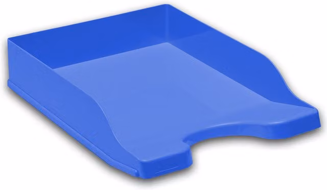 Deflecto A4 Self Stacking Plastic Letter Tray, Blue