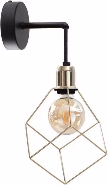 Netlighting Taho Modern Wall Lamp in Gold/Brass, Diameter: 22 cm, E27