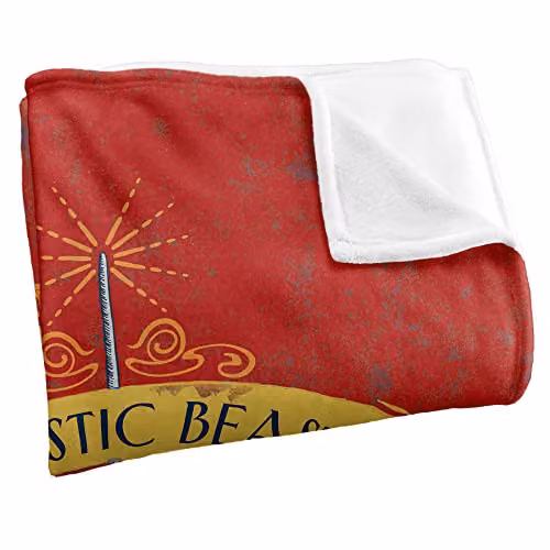 LOGOVISION Fantastic Beasts Magic Briefcase Illustration Super Soft Fleece Throw Blanket, Multicolour, W: 91 cm, D: 147 cm – 2