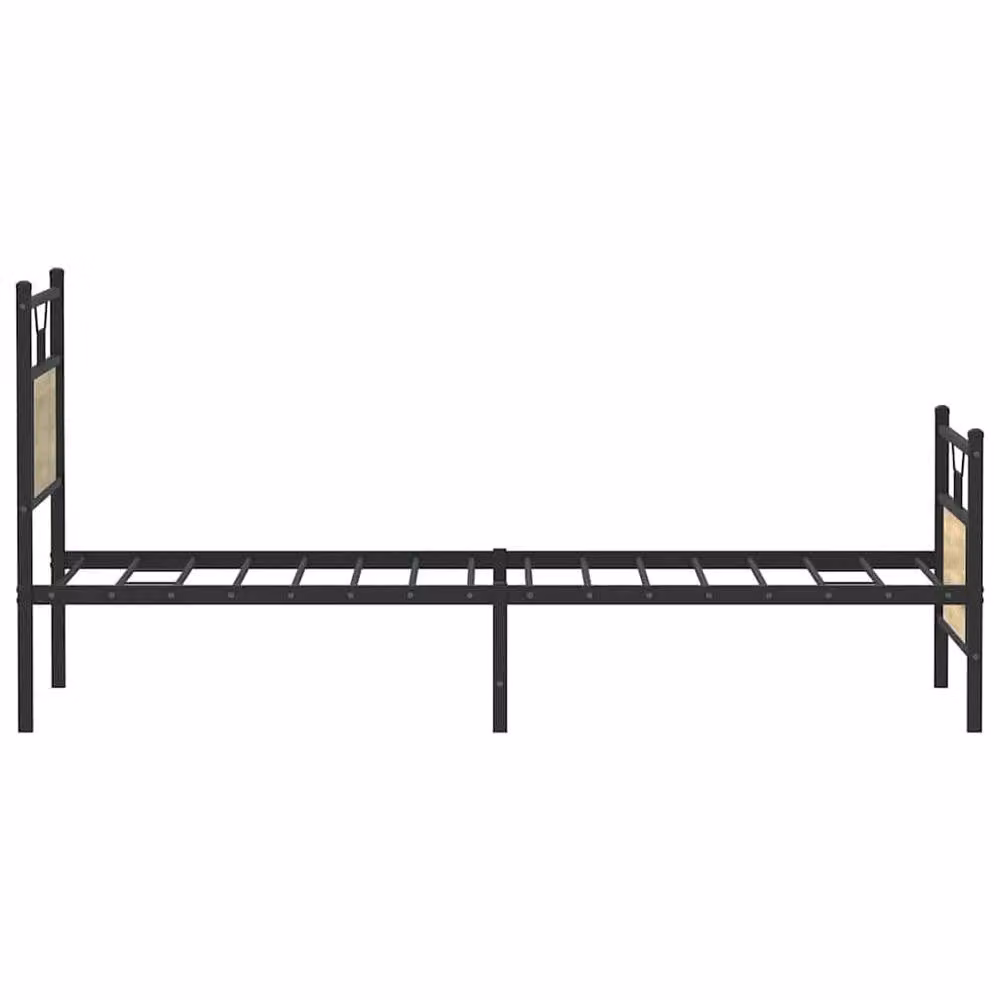 Berkfield Home Sonoma Oak Bed Frame in Brown, W/D/H: 90 x 200 cm – 4