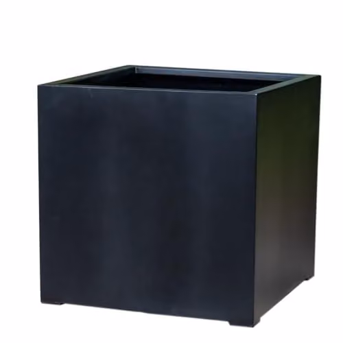 Primrose Black Polystone Cube Outdoor Garden Planter Tub W/D/H: 78 x 78 x 75 cm – 1