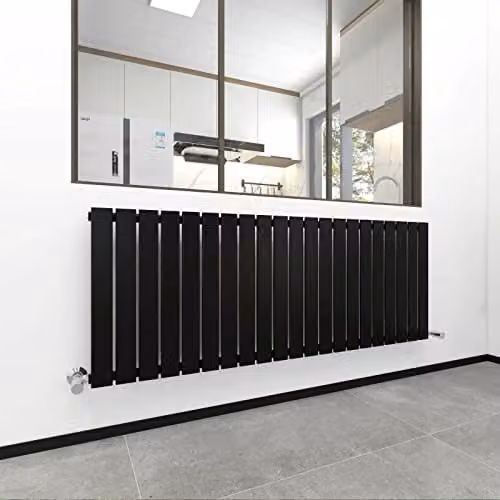 MCC Direct Designer Flat Panel Double Radiator, Black, H: 60 cm, W: 142.8 cm – 1