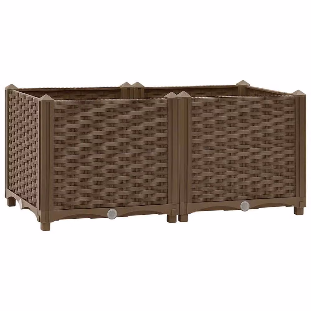Berkfield Home Brown Polypropylene Raised Bed W: 80 cm, D: 40 cm, H: 38 cm – 2
