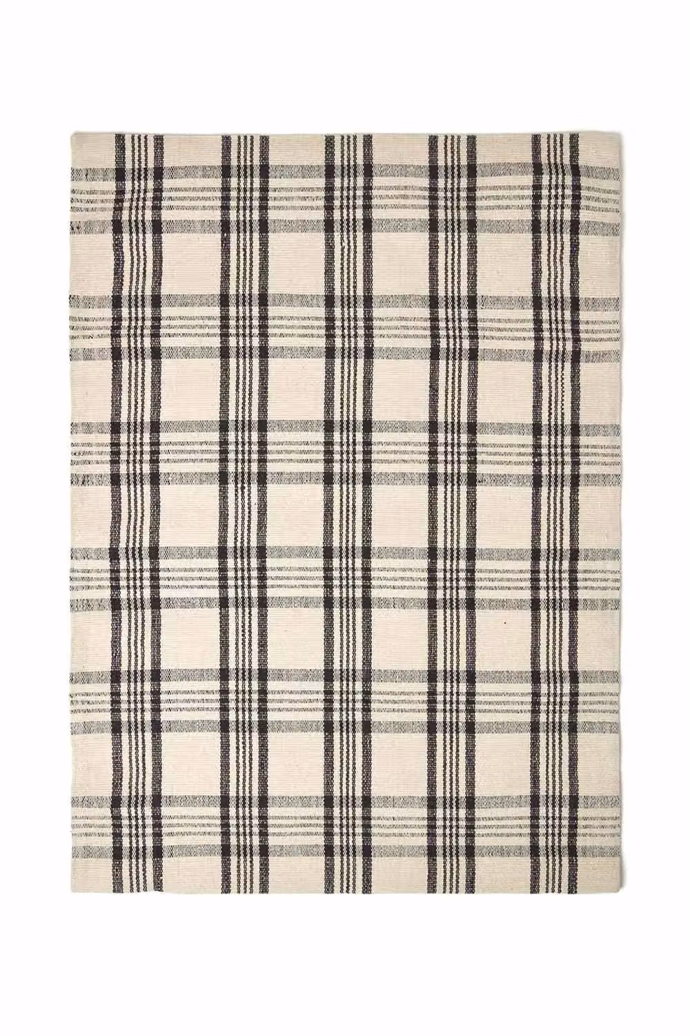 Homescapes Logan Tartan Check Non-Slip 100% Wool Hall Runner in Natural White, W: 66 cm, L: 200 cm – 2