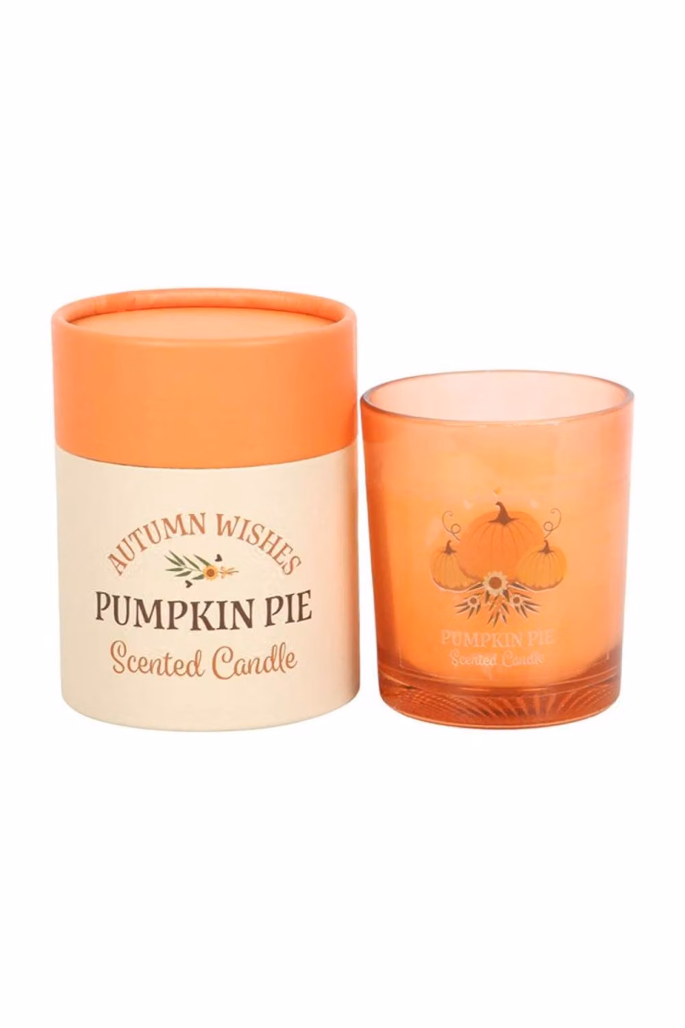 KDMD Autumn Wishes Pumpkin Pie Votive Candle, Orange, 28 g – 2