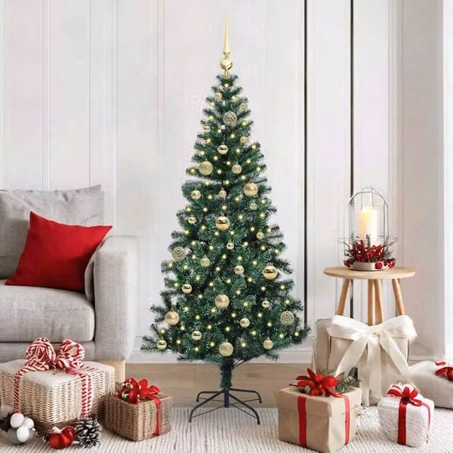 Berkfield Home Pre-lit Artificial Christmas Tree, Green, Height: 150 cm – 1