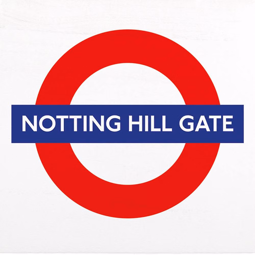 Transport for London Notting Hill Gate White Wooden Wall Plaque – 2