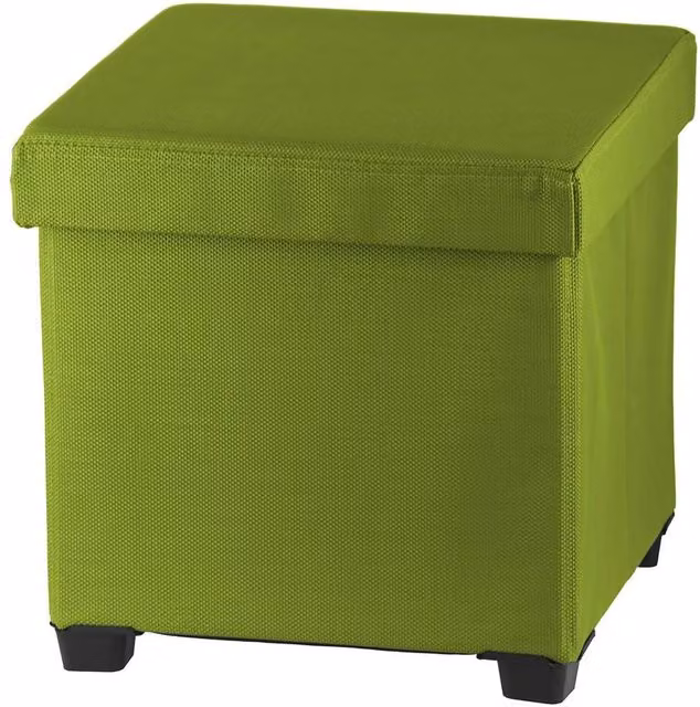 Simpa Folding Storage Ottoman Foot Rest Stool in Green