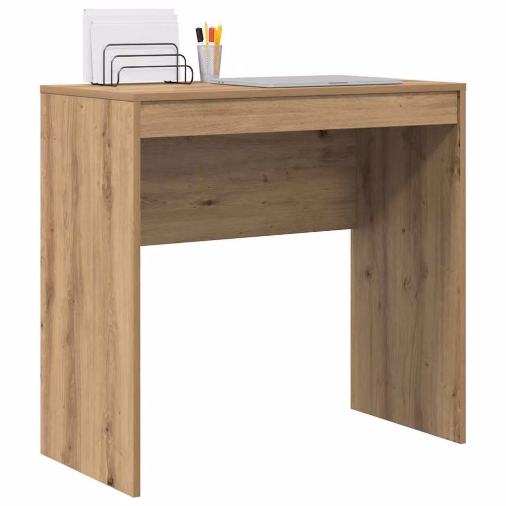 Berkfield Home Artisan Oak Writing Desk in Brown, W/D/H: 80 x 40 x 76 cm – 3
