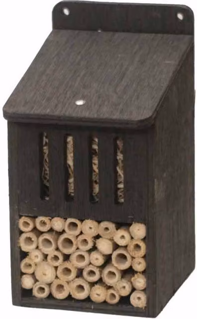 Buttercup Farm Bug House in Black, made from Wood and Bamboo, W: 13 cm, D: 16 cm, H: 24 cm – 3