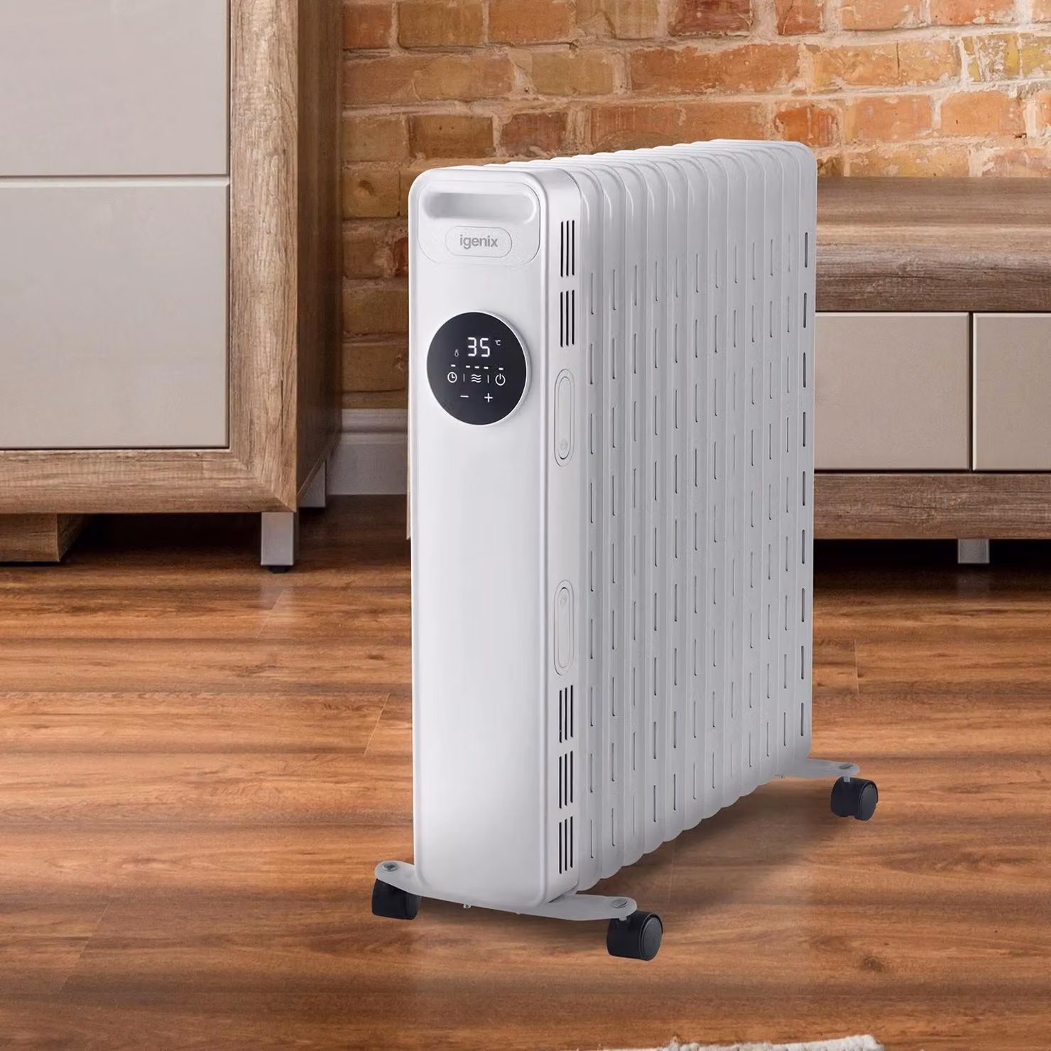 Igenix 2500W Digital Oil Filled Radiator with Timer and Remote Control, White – 2