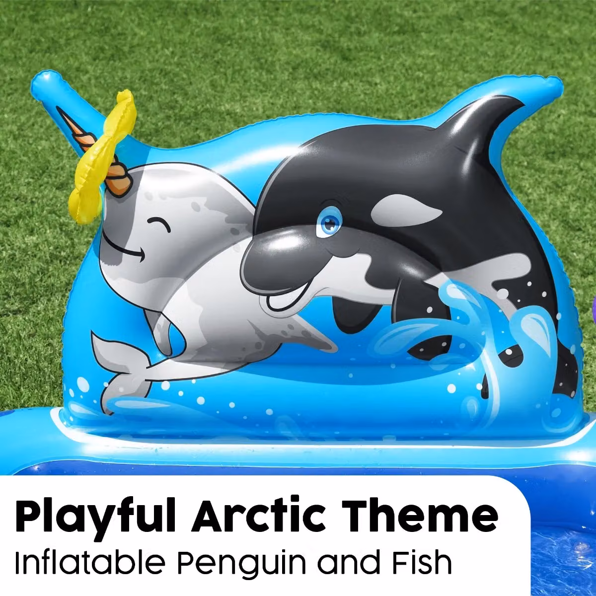 Bestway Polar Pals Inflatable Round Water Play Centre and Paddling Pool for Children in Blue and Multicolour – 3